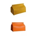 thumbnail image 1 of 2x Caja de pañuelos de cuero PU Baoblaze amarillo+naranja, 1 of 8
