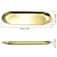 thumbnail image 2 of Uxcell Candle Tray Holder, 9inch Stainless Steel Oval Plate for Home Decor Gold, 2 of 6