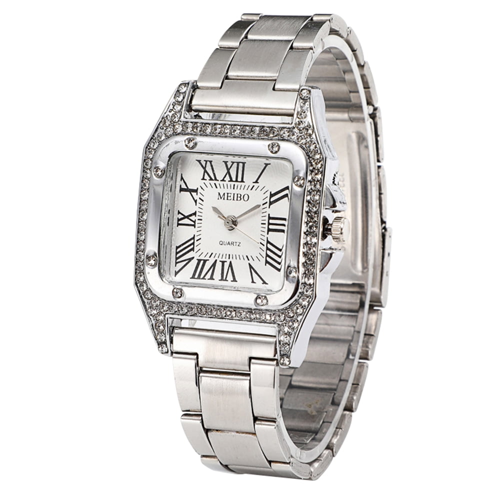 Anself Unique Vintage Rectangular Dial Face Watch Alloy Wristwatch