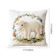 thumbnail image 3 of Antqov Easter Pillow Covers 18x18" Cute Soft Pillows Cases Embroidered Pillowcase Colorful Easter Decorative Throw Pillow Case for Outdoor Home Couch Sofa Bed Holiday Supplies, 3 of 6