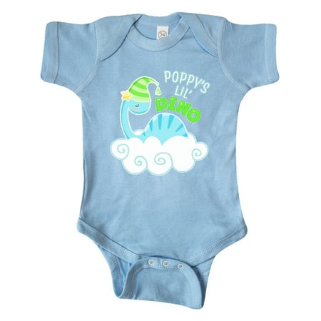 

Inktastic Poppy s Lil Dino with Cute Blue Baby Dinosaur Gift Baby Boy or Baby Girl Bodysuit