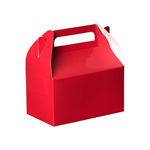Red Party Favors Paper Treat Boxes 6.25" X 3.75" X 3.5" 20 Pack