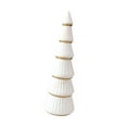 thumbnail image 2 of Árbol de Navidad de madera Decoración navideña Figura pequeña Árbol de Navidad de mesa para Blanco 11x11x34cm, 2 of 9