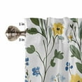 thumbnail image 5 of Blue Yellow Spring Floral Kitchen Valances for Windows 54x18 Inch Kitchen Curtains Valances Rod Pocket Summer Elegant Botanical Green Bathroom Window Valances for Window Treatment Decor, 5 of 6