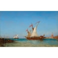 thumbnail image 3 of Félix Ziem 14x11 Black Modern Framed Museum Art Print Titled - Regattas in Venice, 3 of 5