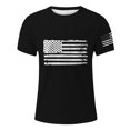 thumbnail image 3 of Icvfdpl Men'S Independence Day Print Short Sleeve Crew Neck T Shirt Floral Fashion Trend Bottoming Shirt, 3 of 4