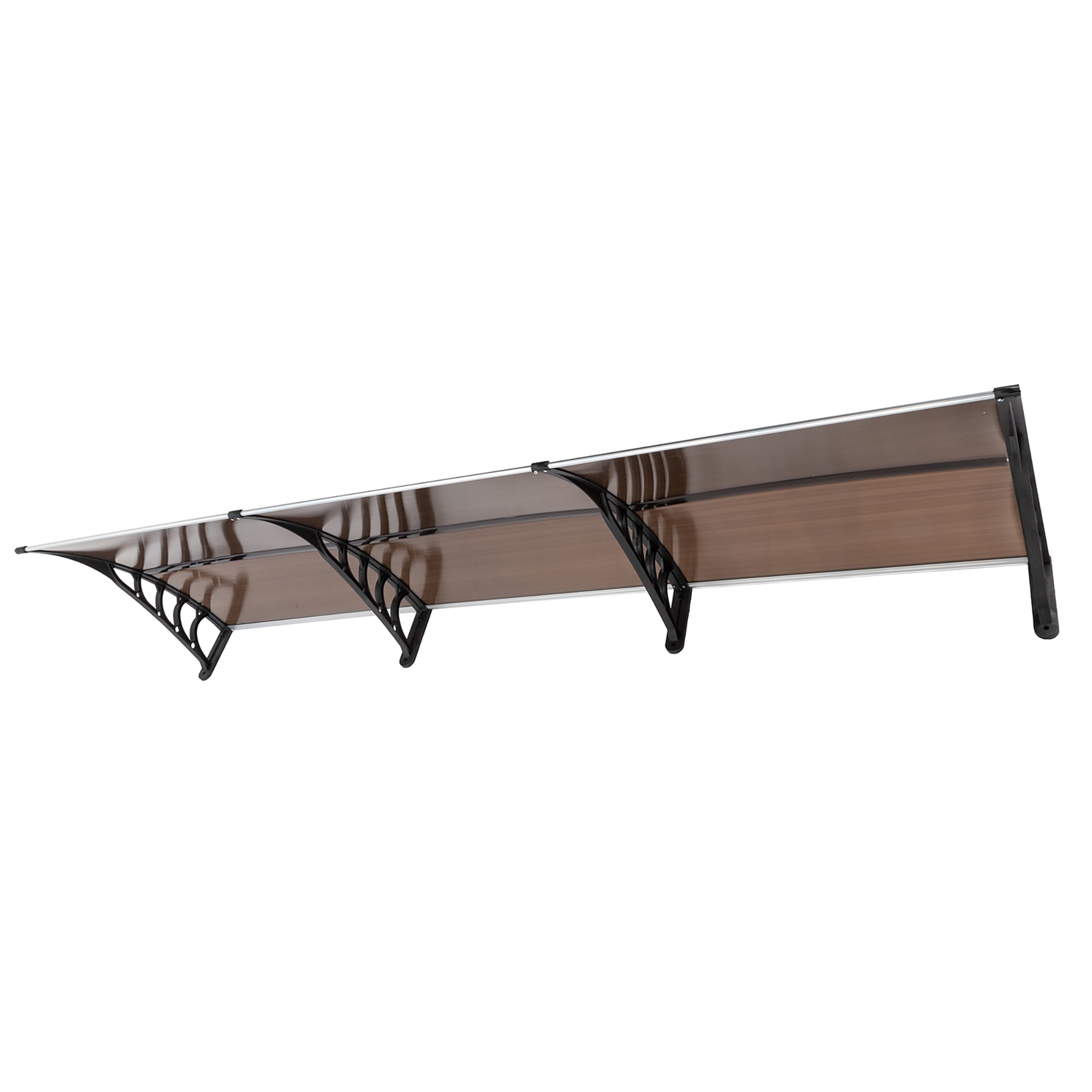 Kadyn 117"x 35" Door Window Awning, Patio Awning Canopy Shelter Cover for Outdoor, Brown Kadyn 117"x 35" Door Window Awning, Patio Awning Canopy Shelter Cover for Outdoor, Brown