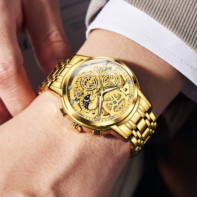 OLEVS Men's Chronograph Luxury Watch Stainless Steel photo 4
