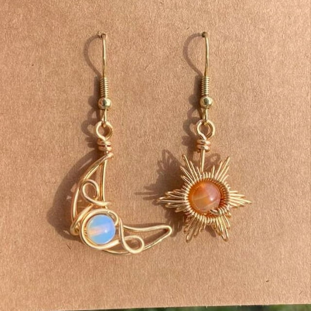 Xiao Hua Pendientes colgantes de estilo retro, nuevos y únicos, para mujer, estilo étnico bohemio, joyería vintage (dorados)