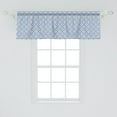 thumbnail image 2 of Ambesonne Quatrefoil Window Valance, Delft Blue, 54" X 18", Pale Brown Blue White, 2 of 3