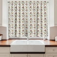 thumbnail image 2 of Ambesonne Nature Kitchen Curtains, Floral Drawings Plain Back, 55"x36", Dried Rose and Olive Green, 2 of 3
