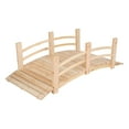 thumbnail image 5 of Shine Company Easy Assemble Yellow Cedar 5 Foot Backyard Garden Bridge, Natural, 5 of 5