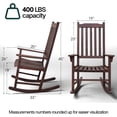 thumbnail image 6 of Tranquillo Oasis Wooden Rocking Chair for Patio, Porch, or Indoor Use – Classic Acacia Wood Rocker with Sturdy Frame, Comfortable Slatted Seat, Smooth Rocking Motion – Farmhouse Outdoor Chair, 6 of 10