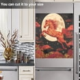 thumbnail image 4 of Dailycode Dishwasher Magnet Cover Magnetic Fridge Door Cover Home Kitchen Decor, Red Horse Galloping under Moon, 23"x 26", 4 of 6