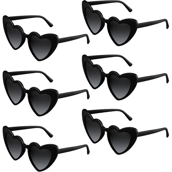 CEYAZYE 6/12/24/48 Pack Heart Sunglasses Fashion Heart Shaped Glasses Bachelor Party Sunglasses Women's Wedding Party