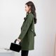 thumbnail image 4 of Abrigo De Color Sólido Abrigo Cruzado Mujer Outwear (Verde Militar L) Tmvgtek Mujer, 4 of 7
