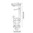 thumbnail image 5 of MOMOJIA Elegant Iron Standing Tissue Dispenser Large Capacity Modern Floor Mounted Toilet Paper Stand for Homes Office Or Travel, 5 of 12