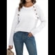 thumbnail image 1 of Suéteres de Punto Casuales para Mujer, Jerseys de Larga con Cuello Redondo XL, 1 of 9