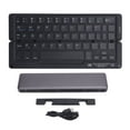 thumbnail image 2 of Foldable  Keyboard, Folding Wireless Portable Keyboard with Magnetic Stand, 58 Keys Quiet Aluminum Alloy Lightweight Rechargeable for Tablets Phones, 2 of 7