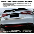 thumbnail image 3 of Xotic Tech Rear Bumper Lower Lip Cover Trim, Red Stainless Steel, Compatible with Toyota Camry LE XLE 2018-2024, 3 of 9