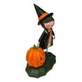thumbnail image 3 of AGATHA & JACK Whimsical Halloween Figurine 7" Tall, Lori Mitchell, by ESC, 3 of 5