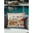 thumbnail image 4 of Outdoor Pillows Waterproof, Botanical Mushrooms Bedding Throw Pillows with Insert for Couch Sofa Bed, Retro Fall Wild Flowers Farmhouse 18x18 Inch Pillowcases Decorative Patio Pillow Set of 1, 4 of 8