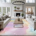 thumbnail image 4 of Area Rug 60×96in, Colorful Cloud Rainbow Floor Carpet Living Room Rug, Dreamy Cloud Sky Star Non-Slip Welcome Mat Indoor Rugs for Bedroom Dining Room, 4 of 9