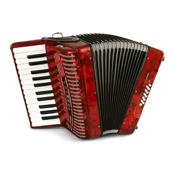 Piano Accordion Hohner 1303-RED 12 bajos de nivel básico (rojo)