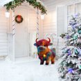 thumbnail image 2 of Colorful Highland Cow Christmas Yard Stake with String Lights - Whimsical Outdoor Holiday Decor for Adding Festive Cheer to Your Seasonal Landscape - A, 2 of 7