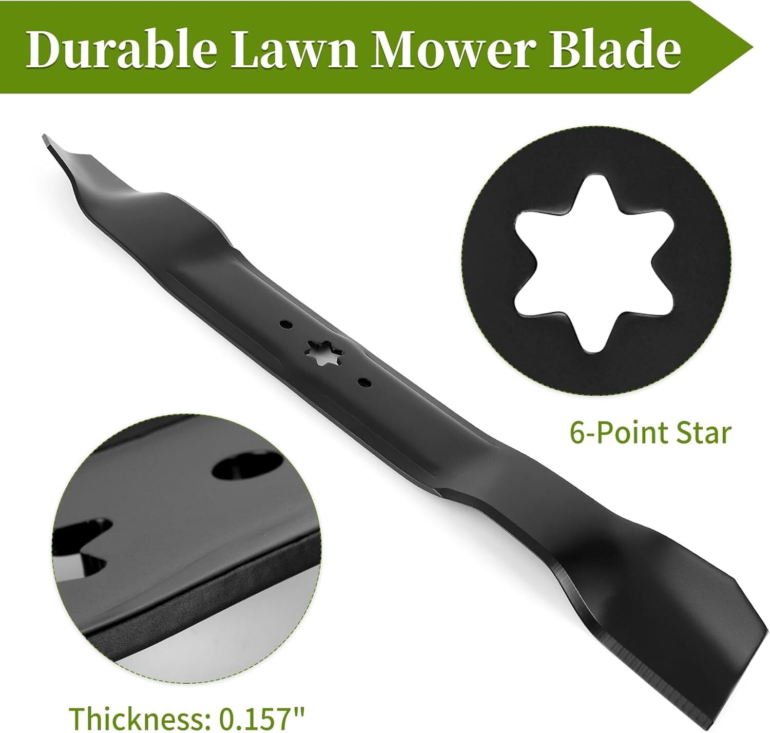 Yonlown 742-0616A 21 inch Mower Blade Compatible with Cub Cadet MTD 42 inch Mower Deck, 742-0616 Mulching Blades Fit for Cub Cad et Troy-Bilt LT1040 LT1042 RZT42, Replace 742-04308 942-0616, 2 Pack
