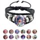 thumbnail image 2 of Genshin Impact Cosplay Prop Snap Button Bracelet, joyería de Anime hecha a mano, brazalete Punk negro multicapa, regalo para mujeres y hombres, 2 of 5