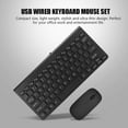 thumbnail image 4 of ZOUSSIQI Ultra Thin USB Wired Keyboard, Mini Portable Plug and Play Keyboard with Optical Mouse Set Combo Suitable for PC Laptop Good for Work/Entertainment(Black) CA919-10577, 4 of 8