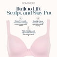 thumbnail image 2 of Dominique Maxine Seamless T-Shirt Bra #4500 – Full Figure Deep Plunge Bra with Cushioned Underwire - Lingerie for Women, 2 of 6