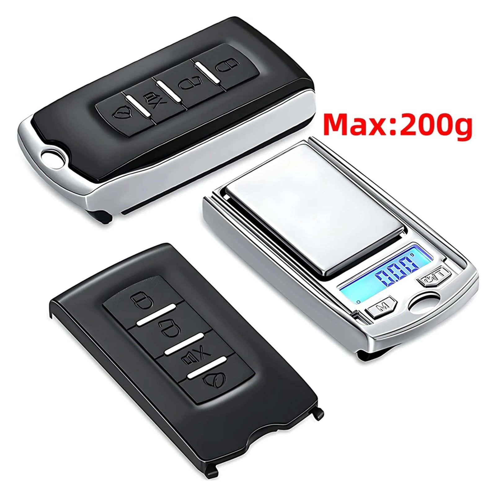 Digital Portable High Precision Mini Weight Scale Jewelry Balance Night Vision Electronic Led Accurate Car Key Household Flat
