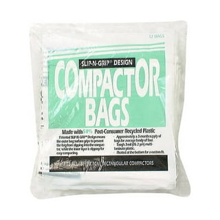 Trash Compactor Bags Universal 15 Gallon 40 Count Tie Closure 2.5 Mil Thick  