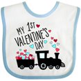 thumbnail image 3 of Inktastic My First Valentines Day Train Boys or Girls Baby Bib, 3 of 4