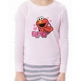 thumbnail image 3 of Sesame Street Toddler Girls' Elmo Flower 2 Piece Long Sleeve Pajama Set, 3 of 4