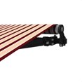 thumbnail image 6 of ALEKO 10' x 8' Retractable Motorized Black Frame Patio Awning, Multi Striped Red Color, 6 of 7