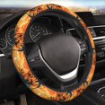 thumbnail image 5 of Logiee Tropical Sunset Paradise Print Breathable Elastic Steering Wheel Cover, Non-Slip Stretch Steering Wheel Protector,Universal 15 Inch Fit Auto, Suvs, Truck, 5 of 6