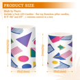 thumbnail image 6 of Yayeee Flameless Candles with Remote Flickering Battery Operated Multi Color Changing, Green Retro Shapes, 6 of 7