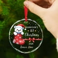 thumbnail image 3 of Grandson's 1st Christmas Glass Ornament 2025, Personalized Grandson Polar Bear First Xmas Ornaments, New Grandchild Ornament Gift for Grandpa Grandma, Custom Name Grandchild's 1st Xmas Glass Keepsake, 3 of 6