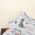 thumbnail image 3 of StylesILove Infant Baby Boys Colorful Cartoon Dinosaur Sleeveless Cotton Romper Animal Print Jumpsuit Casual Summer Outfit (Grey, 18 Months), 3 of 8