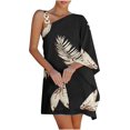 thumbnail image 3 of ADHOWBEW 2023 Vestidos de cóctel de talla grande para mujer con un hombro y abertura, vestidos de fiesta sexys a la moda para invitados de boda, 3 of 5