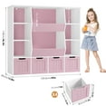 thumbnail image 2 of Homfa Kids Bookcase,Children's Book Shelf with 4 Drawers for Storage,Toddler Bookshelf for Nursery,Kids Rooms，Pink, 2 of 7