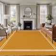 thumbnail image 3 of Pure Turmeric Area Rug 5x8 FT, Non Slip Bedroom Throw Carpet, Simple Solid Color Washable Soft Floor Carpet Non-Shedding Rug for Living Room Nursery Dorm Office, 3 of 9
