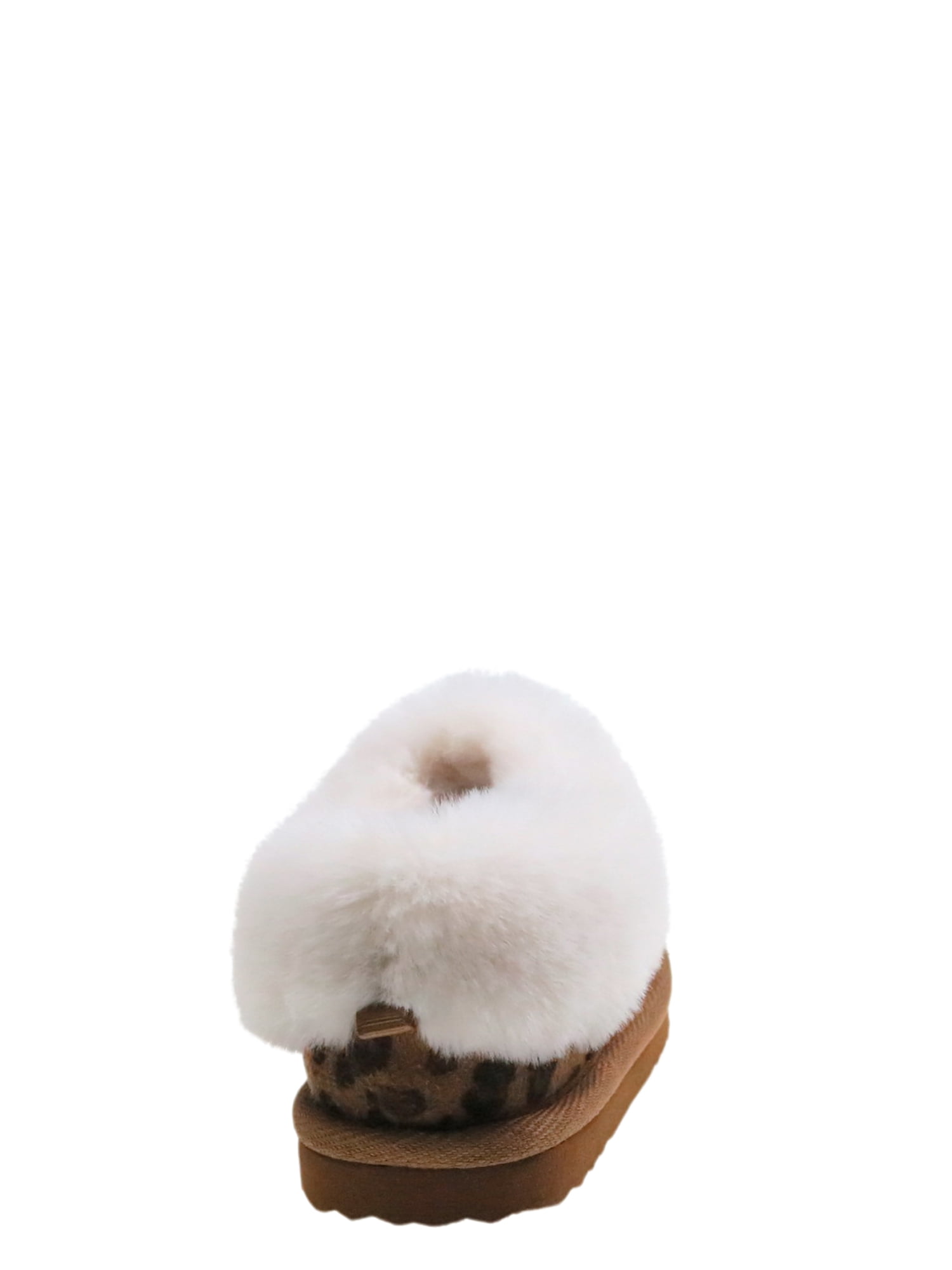 Wonder Nation Baby Girls Faux Fur Trim Slippers