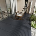 thumbnail image 5 of Miniyam 24 Pcs Interlocking Deck Tiles, 2FT, Polypropylene, for Outdoor Balcony Garden, Gray, 5 of 8