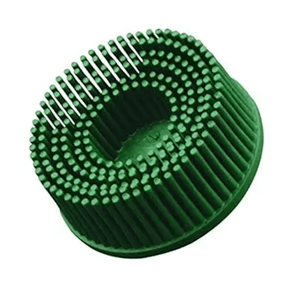 M Scotch-Brite 7524 Roloc Green Bristle Disc 50 Grit Coarse 2 Inch Tapered TR - 1 Metal Cleaning and Deburring