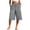 Gray, variant on Cekizud Womens Capri Pants Solid Drawstring Waist Breathable Wide Leg Cropped Pants,Sizes S-2XL