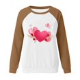 thumbnail image 3 of WILLBEST Hoodie Femme Imprimé Saint-Valentin avec Manches à Épaules et Col Rond Sans Chapeau Chandail à Capuchon Décontracté Femme, 3 of 3